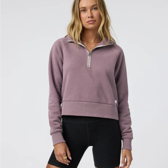 Vuori Tops - Vuori, Restore half zip, size M Elderberry